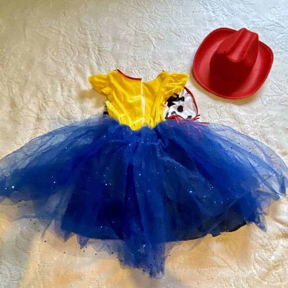 Toy Story Outfit Halloween Dress Up Girls Sz 4T 5T Tulle Tutu Bottom Red Hat D - Picture 7 of 13